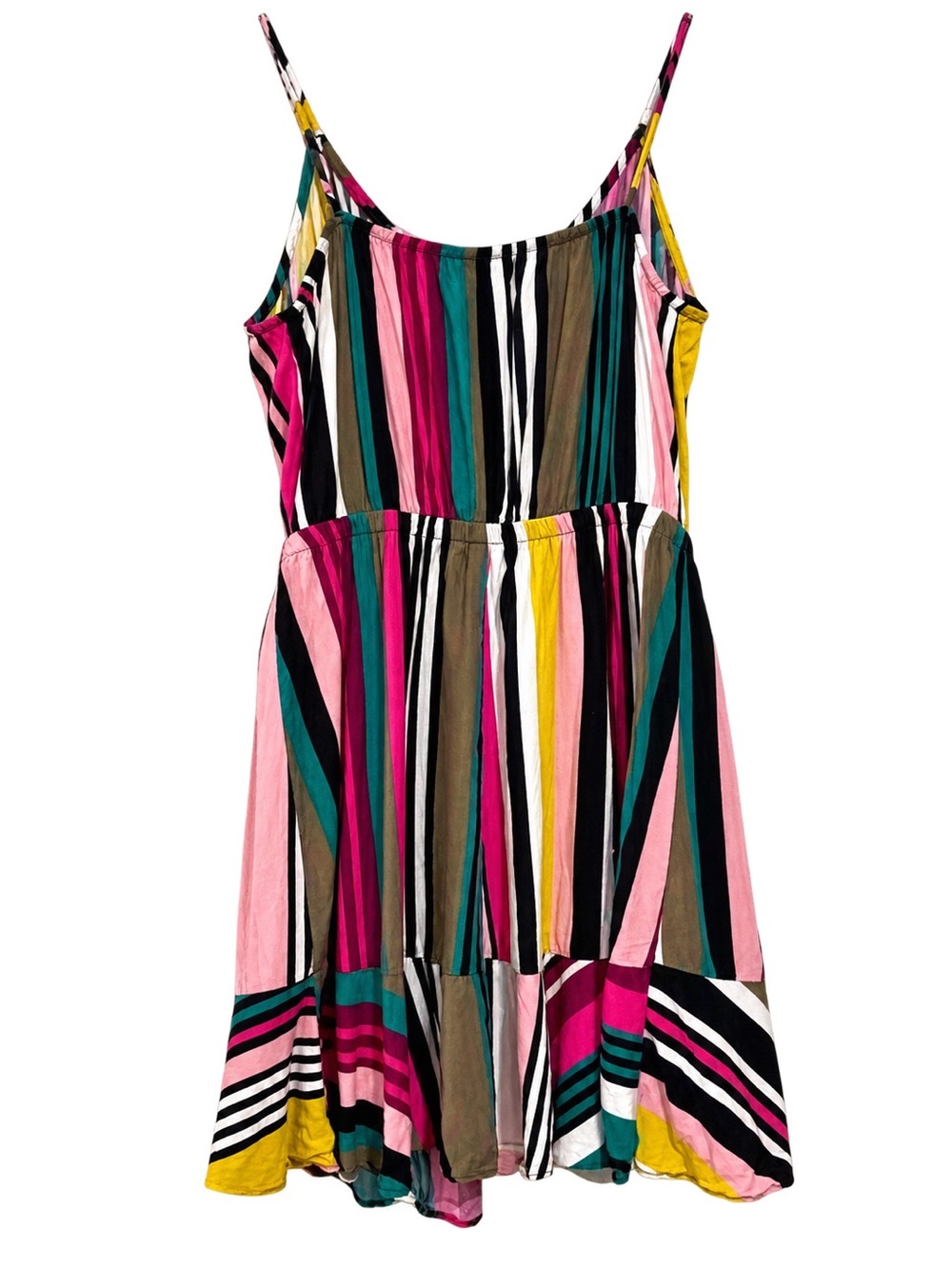 Express Colorful Striped Ruffle Dress | Size Small  (S/P) - Picture 2 of 4